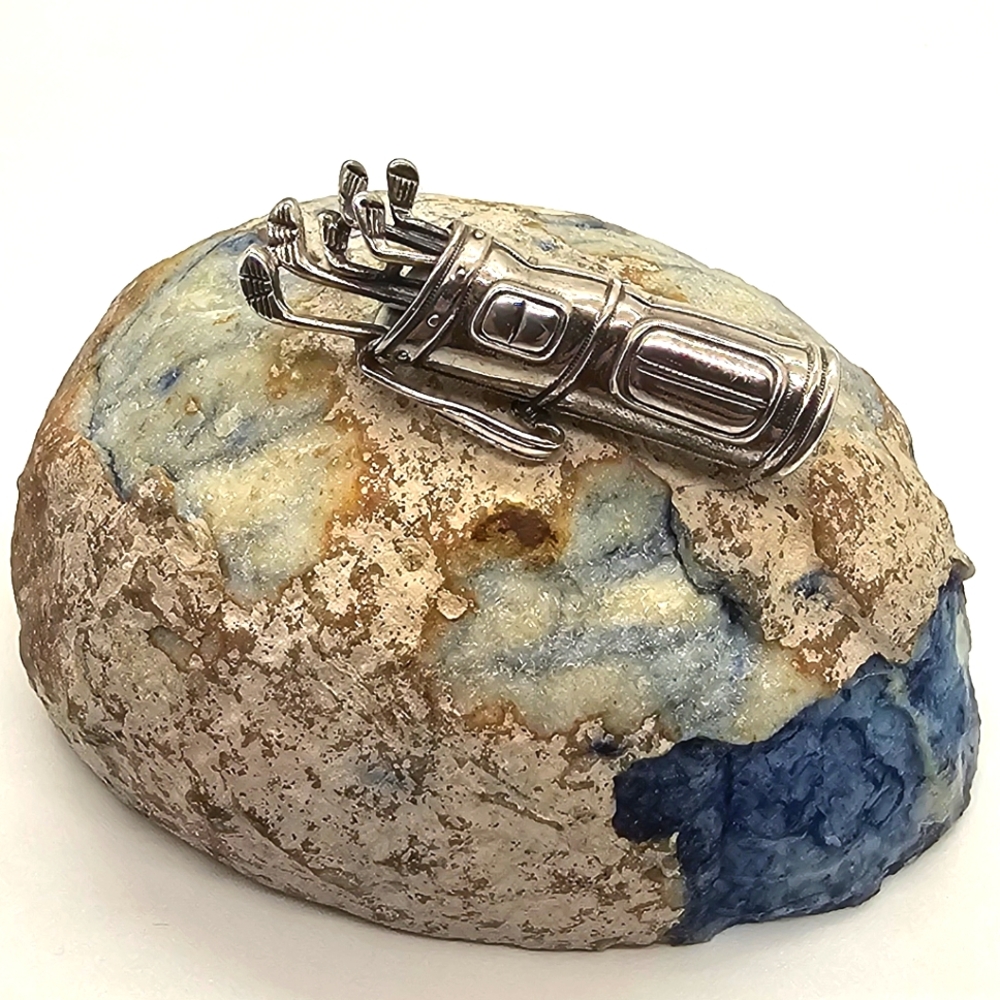 Silver Golf Bag Brooch